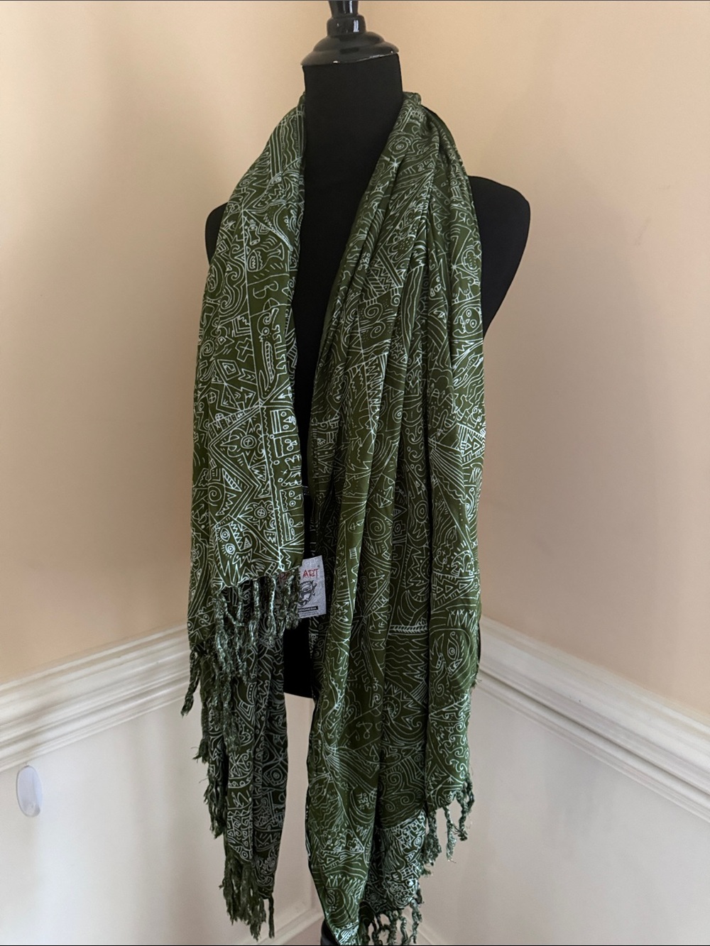 NWT Rock Art‎ Olive Green Paisley Scarf